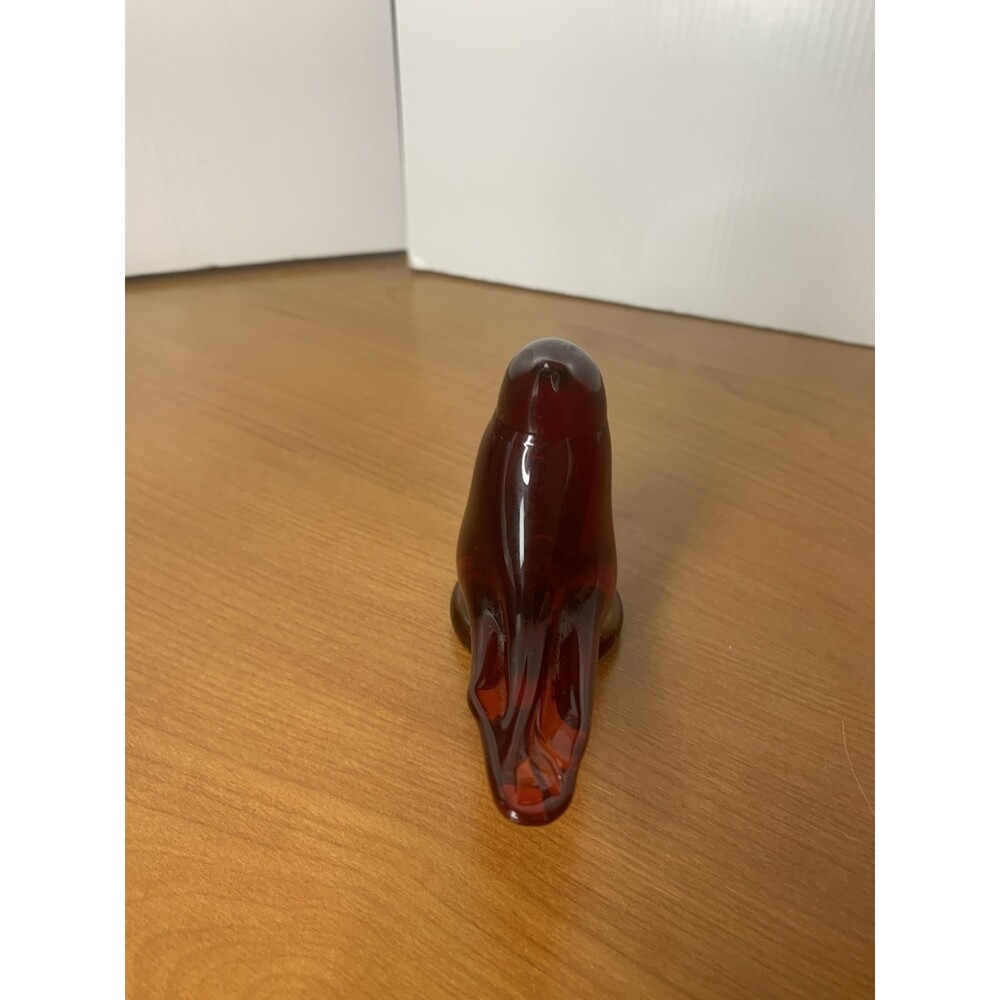 Vintage Ward 1987 Ruby Red Glass Bird 4”x3”x1.5” - Picture 5 of 5